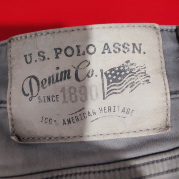 U.S. Polo Assn. Jeans light grey men's size 32 x 29 stretchy - Picture 8 of 8